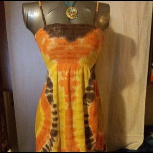 Beautiful Summer Tye Dye Toob Top Sunshiny Dress☀️